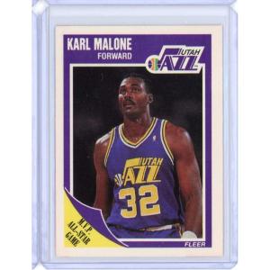 imageVintage 1989 Fleer Karl Malone 155 Basketball Card