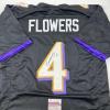 imageAutographedSigned Zay Flowers Baltimore Black Football Jersey JSA COA