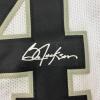 imageFacsimile Autographed Bo Jackson Oakland Las Vegas White Reprint Laser Auto Football Jersey Size Mens XL