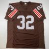 imageFacsimile Autographed Jim Brown Cleveland Brown Reprint Laser Auto Football Jersey Size Mens XL