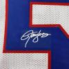 imageFacsimile Autographed Lawrence Taylor New York White Reprint Laser Auto Football Jersey Size Mens XL