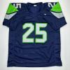 imageFacsimile Autographed Richard Sherman Seattle Blue Reprint Laser Auto Football Jersey Size Mens XL
