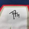 imageFacsimile Autographed Ty Law New England Blue Reprint Laser Auto Football Jersey Size Mens XL