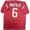 imageAutographedSigned Baker Mayfield Oklahoma Crimson College Football Jersey Beckett BAS COA