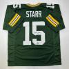 imageFacsimile Autographed Bart Starr Green Bay Green Reprint Laser Auto Football Jersey Size Mens XL