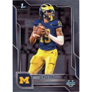 image2025 Topps Bowman University Chrome Bryce Underwood 196 Michigan Wolverines Rookie RC Football Card