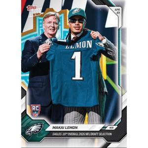 image2026 Topps Now Makai Lemon MLEM Eagles 20th Overall 2026 NFL Draft Selection Philadelphia Eagles Rookie RC Football Card