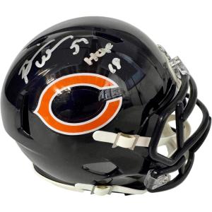imageAutographedSigned Brian Urlacher HOF 18 Chicago Bears Mini Football Helmet JSA COA