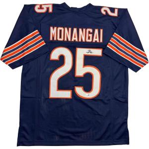 imageAutographedSigned Kyle Monangai Chicago Blue Football Jersey JSA COA