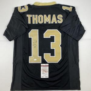imageAutographedSigned Michael Thomas New Orleans Black Football Jersey JSA COA