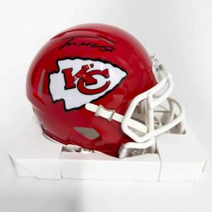 imageAutographedSigned Trent McDuffie Kansas City Chiefs Red Mini Football Helmet Beckett BAS COA