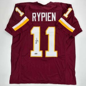 imageFacsimile Autographed Mark Rypien Washington Red Reprint Laser Auto Football Jersey Size Mens XL