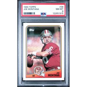 imageGraded 1988 Topps Joe Montana 38 Football Card PSA 8 Near Mint