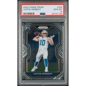 imageGraded 2020 Panini Prizm Justin Herbert 325 Rookie RC Football Card PSA 10 Gem Mint