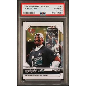 imageGraded 2024 Panini Instant NFL Jalen Hurts 285 Football Card PSA 10 Gem Mint