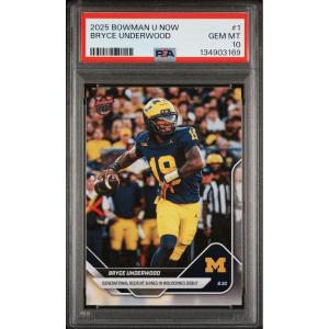 imageGraded 2025 Topps Bowman U Now Bryce Underwood 1 Rookie RC Football Card PSA 10 Gem Mint