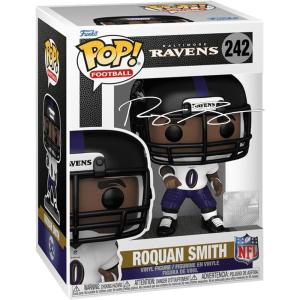 imageRoquan Smith 242 Facsimile Signed Reprint Laser Autographed Funko POP Football Baltimore Ravens Figurine with Protector Case