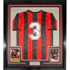 imageFramed AutographedSigned Paolo Maldini 35x39 AC Milan BlackRed Soccer Futbol Jersey Beckett BAS COA