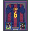 imageFramed Facsimile Autographed Xavi Hernandez 35x39 FC Barcelona BlueRed Reprint Laser Auto Soccer Jersey