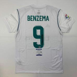 imageAutographedSigned Karim Benzema Real Madrid 201718 White Soccer Jersey Beckett BAS COA