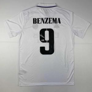 imageAutographedSigned Karim Benzema Real Madrid 202223 White Soccer Jersey Beckett BAS COA