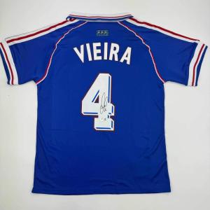 imageAutographedSigned Patrick Vieira France French National Team Blue Soccer Jersey Beckett BAS COA