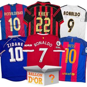 imageBallon dOr AutographedSigned Jersey Mystery Box with PSA JSA or Beckett COA