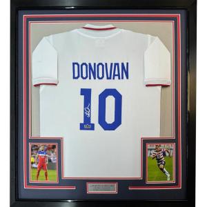 imageFramed Facsimile Autographed Landon Donovan 35x39 United States USA White World Cup Reprint Laser Auto Soccer Jersey