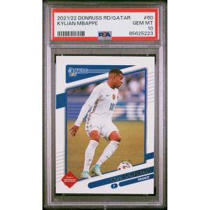 imageGraded 202122 Panini Donruss Road to Qatar Kylian Mbappe 60 Soccer Card PSA 10 Gem Mint