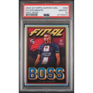 imageGraded 2022 Topps Superstarts Kylian Mbappe KM Final Boss Soccer Card PSA 10 Gem Mint