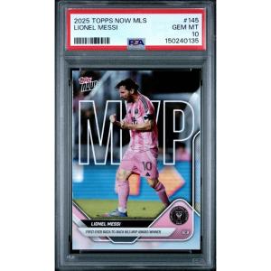 imageGraded 2025 Topps Now Lionel Messi 145 Soccer Card PSA 10 Gem Mint