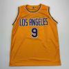 imageFacsimile Autographed Bronny James Jr Los Angeles LA Yellow Reprint Laser Auto Basketball Jersey Size Mens XL