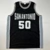 imageFacsimile Autographed David Robinson San Antonio Black Reprint Laser Auto Basketball Jersey Size Mens XL