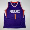 imageFacsimile Autographed Devin Booker Phoenix Purple Reprint Laser Auto Basketball Jersey Size Mens XL