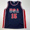 imageFacsimile Autographed Earvin Magic Johnson United States Team USA Olympics Blue Reprint Laser Auto Basketball Jersey Size Mens XL