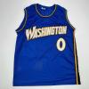 imageFacsimile Autographed Gilbert Arenas Washington Blue Reprint Laser Auto Basketball Jersey Size Mens XL