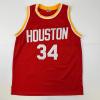imageFacsimile Autographed Hakeem Olajuwon Houston Red Reprint Laser Auto Basketball Jersey Size Mens XL