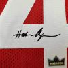 imageFacsimile Autographed Hakeem Olajuwon Houston Red Reprint Laser Auto Basketball Jersey Size Mens XL
