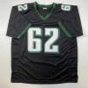 imageFacsimile Autographed Jason Kelce Philadelphia Black Reprint Laser Auto Football Jersey Size Mens XL