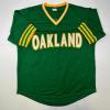 imageFacsimile Autographed Jose Canseco Oakland Green Reprint Laser Auto Baseball Jersey Size Mens XL