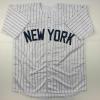 imageFacsimile Autographed Mariano Rivera New York Pinstripe Reprint Laser Auto Baseball Jersey Size Mens XL