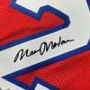 imageFacsimile Autographed Moses Malone Philadelphia Red Reprint Laser Auto Basketball Jersey Size Mens XL