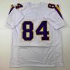 imageFacsimile Autographed Randy Moss Minnesota White Reprint Laser Auto Football Jersey Size Mens XL