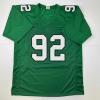 imageFacsimile Autographed Reggie White Philadelphia Kelly Green Reprint Laser Auto Football Jersey Size Mens XL