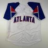 imageFacsimile Autographed Ronald Acuna Jr Atlanta White Reprint Laser Auto Baseball Jersey Size Mens XL
