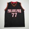 imageFacsimile Autographed VJ VJ Edgecombe Philadelphia Retro Black Reprint Laser Auto Basketball Jersey Size Mens XL