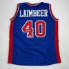 imageFacsimile Autographed Bill Laimbeer Detroit Blue Reprint Laser Auto Basketball Jersey Size Mens XL