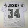 imageFacsimile Autographed Bo Jackson Oakland Las Vegas Color Rush White Reprint Laser Auto Football Jersey Size Mens XL