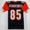 imageFacsimile Autographed Chad Ochocinco Johnson Cincinnati Black Reprint Laser Auto Football Jersey Size Mens XL