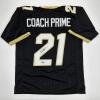 imageFacsimile Autographed Coach Prime Deion Sanders Colorado Black Reprint Laser Auto College Football Jersey Size Mens XL